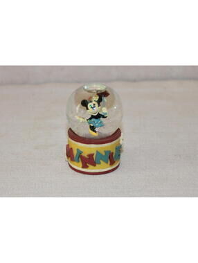 Disney Minnie Mouse Mini Snow Globe Figurine Small Glitter Globe